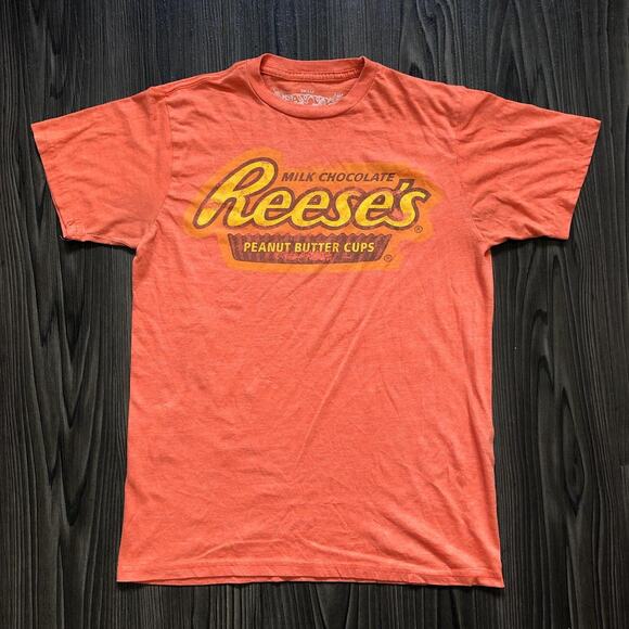 Orange ‘Reese’s Peanut Butter Cups’ Graphic Logo Tee - Picture 1 of 4